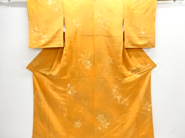 葉模様暈し小紋着物